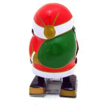Robot Babbo Natale vintage in latta - Statuetta da collezione a carica manuale