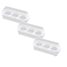 Transparente, stapelbare Eierablage – 3er-Pack, Weiß