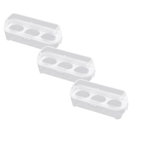 Transparente, stapelbare Eierablage – 3er-Pack, Weiß