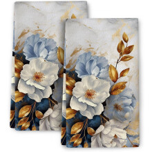 Pacote com 2 panos de prato com estampa de flor de cerejeira, 40x60cm