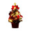 Mini Artificial Christmas Tree with Red Woven Pot, 16 inch 1