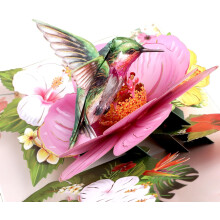 Gold-Edged Butterfly Waltz 3D Birthday Card – Compatible with All Occasions & Recipients