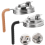2 Pack Stainless Steel Jar Pour Spout Lids 1