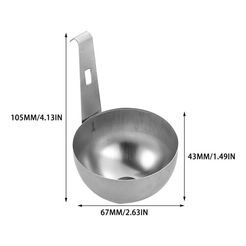 Egg boiler and steamer rack with spoon black stainless 2