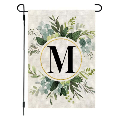 Darzheoy Initials Garden Flag 12x18in Double-Sided