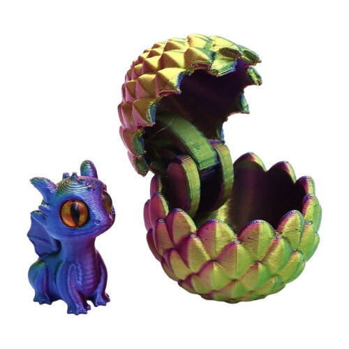 3D-utskriven ledad drake med äggset 1