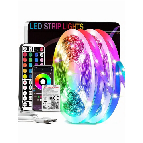 Έξυπνη λωρίδα LED RGB 16–100 πόδια με εφαρμογή τηλεχειριστηρίου &