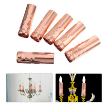 Clúdaigh Bhun Candelabra Iarainn do Chandeléirí E14 (6 phíosa)