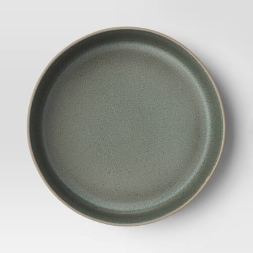 Olive Green Stoneware Tilley Dinner Bowl - Durable Everyday Bowl 2