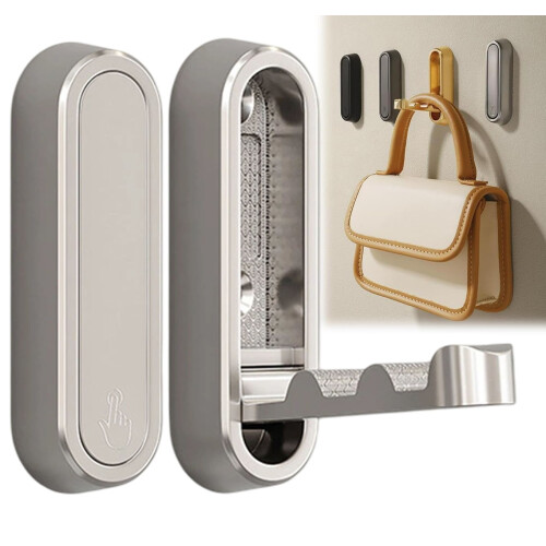 Foldable Wall Coat Hook Silver
