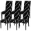 6-Pack Stretch Dining Chair Covers Black 1