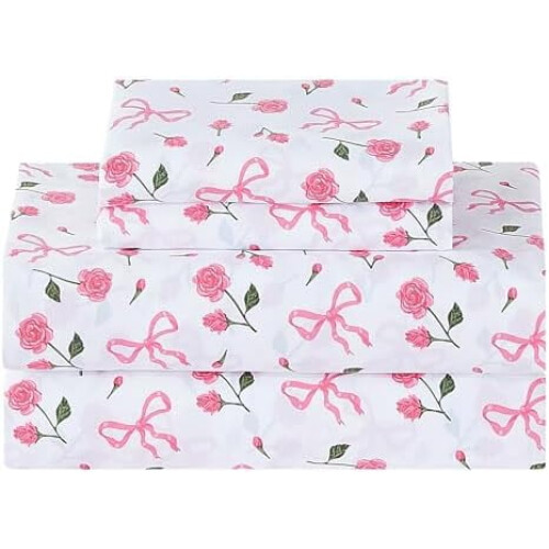 Yellow Floral King Sheet Set Deep Pocket Microfiber