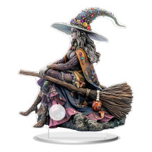 Witch Acrylic Figurine Halloween Decoration