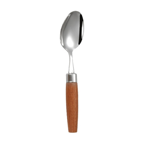 Stainless Steel Flatware Set Gold Silver Wooden Handle 1