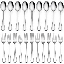 Stainless Steel Flatware Set Mirror Finish 24-Piece