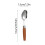 Stainless Steel Flatware Set Gold Silver Wooden Handle 3