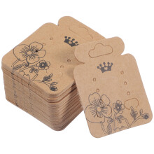 Kraft Paper Earring Display Cards – 100 Blank Holders