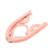 Portable Foldable Plastic Coat Hanger Pink