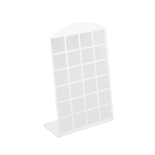 L-Shaped Earring Display Rack Plastic 24/48/72-Hole