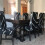 6-Pack Stretch Dining Chair Covers Black 2