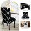 6-Pack Stretch Dining Chair Covers Black 5