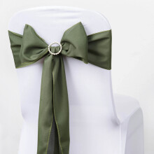 Polyester Chair Sashes Willow Green 5 Pack