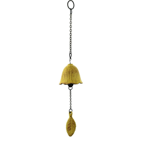 Iron Wind Chime with Leaf Bell Design – Outdoor Garden
