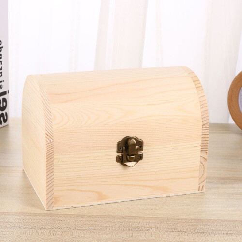 Caja de madera maciza sin marca, 16,2 cm.