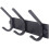 6-Hook Wall-Mounted Coat Rack in Black Metal 1