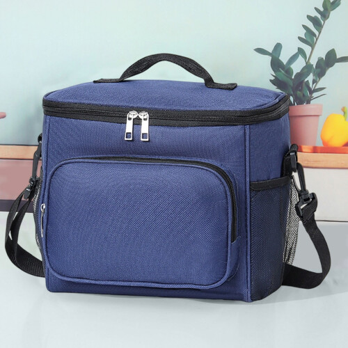 Μονωμένη τσάντα φαγητού Tote Μπλε 26x24x17cm