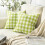 Gingham Throw Pillow Green White 18x18 in 2 Pack 1