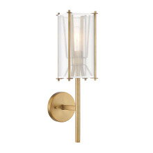 Daybreak Wall Sconce in Old Satin Brass with Organza Shade