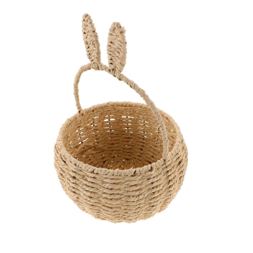 Gewebter Picknickkorb mit Hasenohren, braun 1