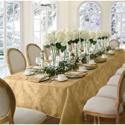 Barcelona Damask Tablecloth 60 x 144 in Rectangle 1