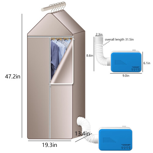 Portable Clothes Dryer 800W with Foldable Shelf 2