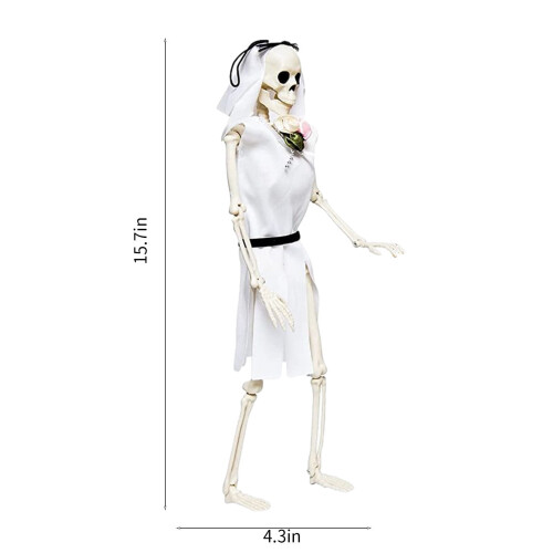 Hanging Skeleton Bride and Groom Decor, Plastic, 1 pc 2