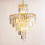 Modern 4-Light Gold Crystal Chandelier 40cm 4