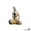 Iron Zazen Buddha Statue, Rustic Finish, 1 Piece 4