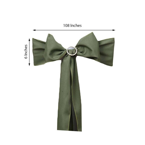 Polyester Chair Sashes Willow Green 5 Pack 1