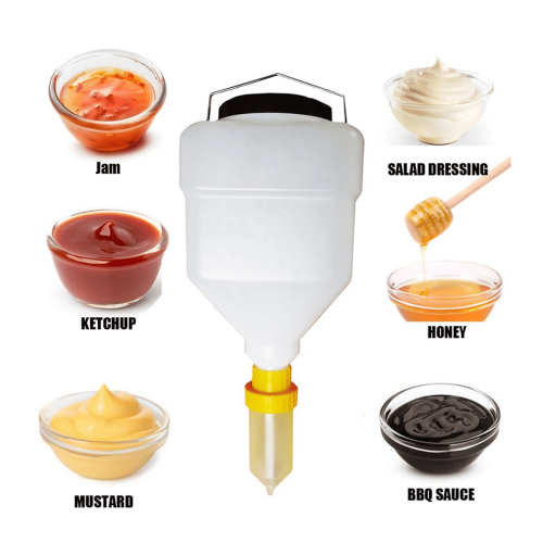 Frasco de apertar de qualidade alimentar para molhos e mel, 500ml 1