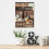 Canvas vintage cu decor creștin de cafea, 30x40 cm 4