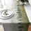 Linen Table Runner 13 x 90 in Forest Design 3