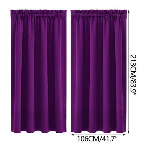 Purple Blackout Curtains 84 x 42 Inch 1