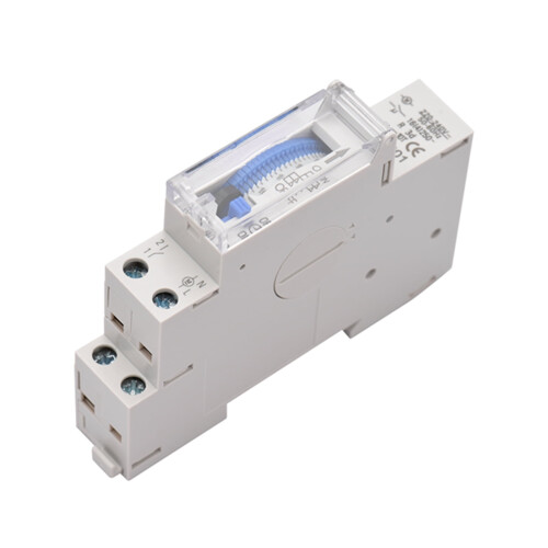 Μηχανικός χρονοδιακόπτης 24 ωρών DC12V σε ράγα DIN 1