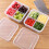 4-Compartment Plastic Storage Box with Drain Tray 2