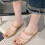 Damenmode, spitze Zehensandalen, Strandschuh,-Weiß 38 6