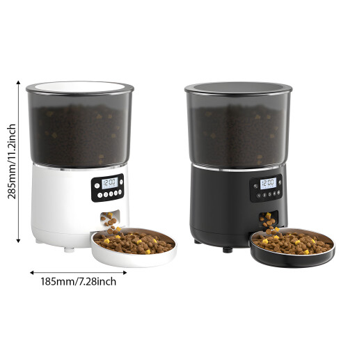 Automatic Cats Food Dispenser 4L USB Timer One-Black 2