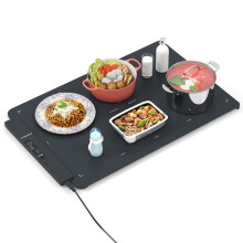 Tapete eléctrico de silicona para calentar alimentos, calentamiento rápido, 64 x 41 cm