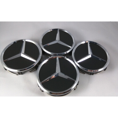 Καπάκια κέντρου τροχών Mercedes-Benz 75mm, συσκευασία 4 τεμαχίων