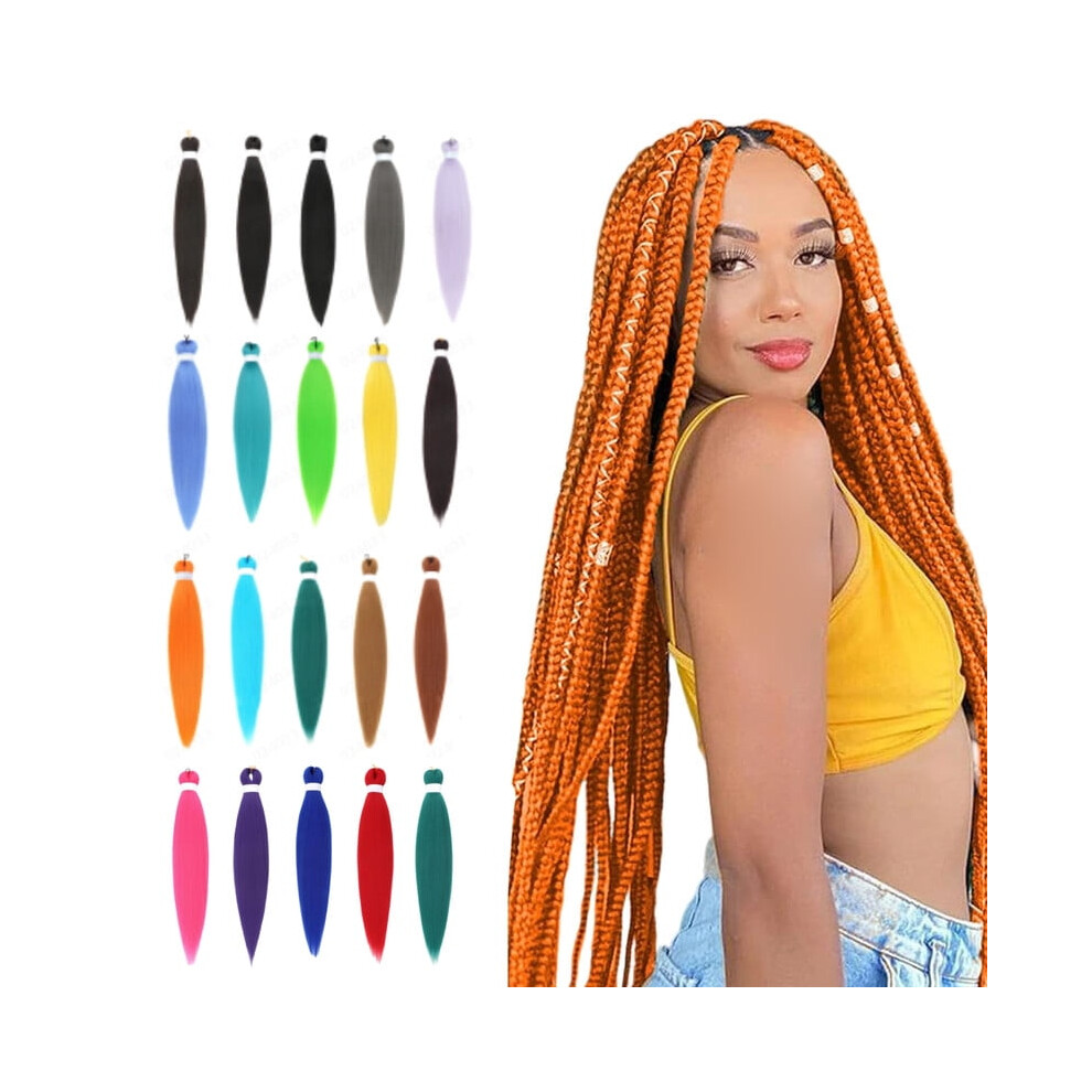 Pre-Stretched Braiding Hair 43in Long Synthetic Yaki Texture